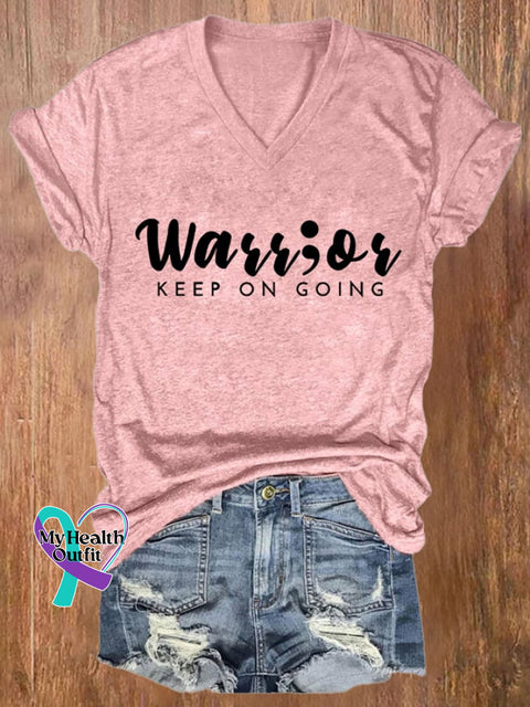 Women’s Warrior Semicolon Keep On Going Print T-Shirt Pink / S