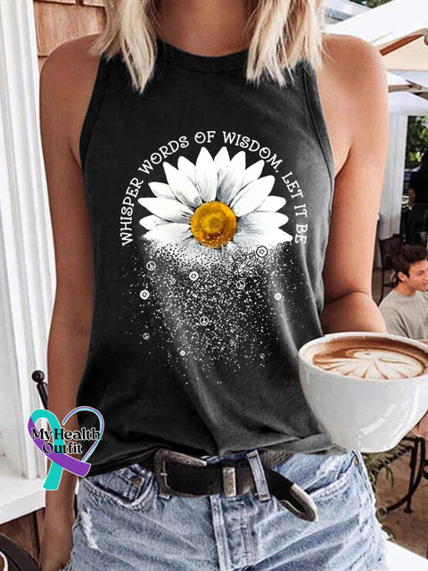 Women’s Whisper Words Of Wisdom Let It Be Funny Tank Top Black / S