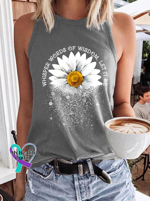 Women’s Whisper Words Of Wisdom Let It Be Funny Tank Top Grey / S