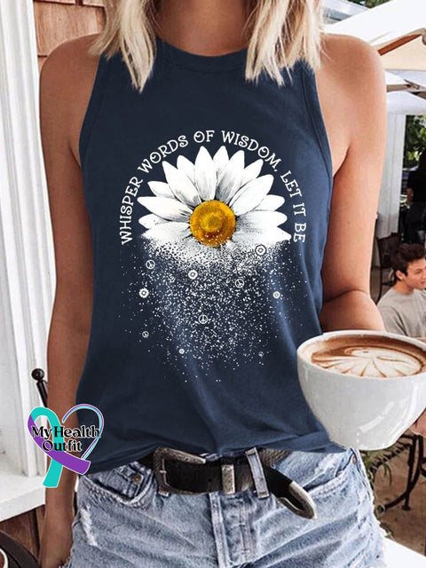 Women’s Whisper Words Of Wisdom Let It Be Funny Tank Top Navyblue / S