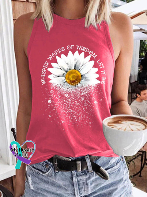 Women’s Whisper Words Of Wisdom Let It Be Funny Tank Top Rosered / S