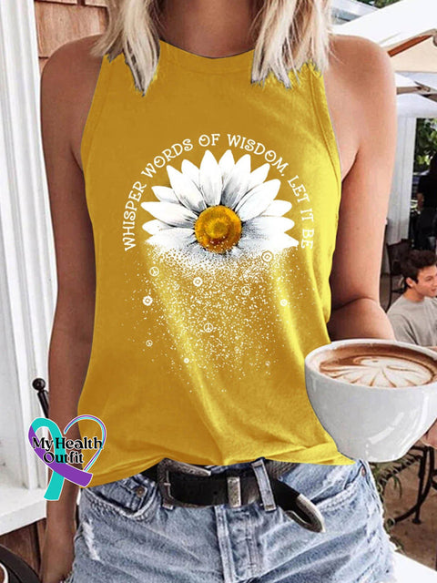 Women’s Whisper Words Of Wisdom Let It Be Funny Tank Top Yellow / S