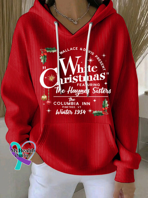 Women’s White Christmas Print Sweatshirt Red / S