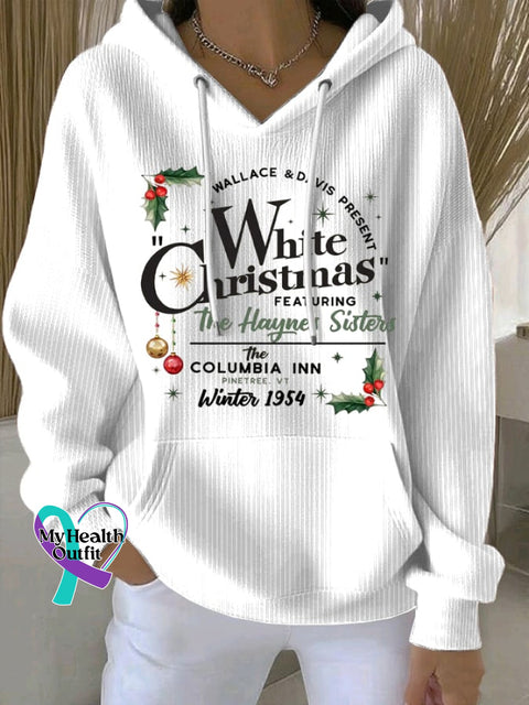Women’s White Christmas Print Sweatshirt White / S