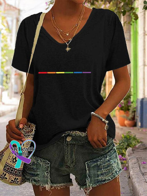 Women’s Why Be Racist Sexist Homophobic Or Transphorbic When You Could Just Quiet Printed V-Neck