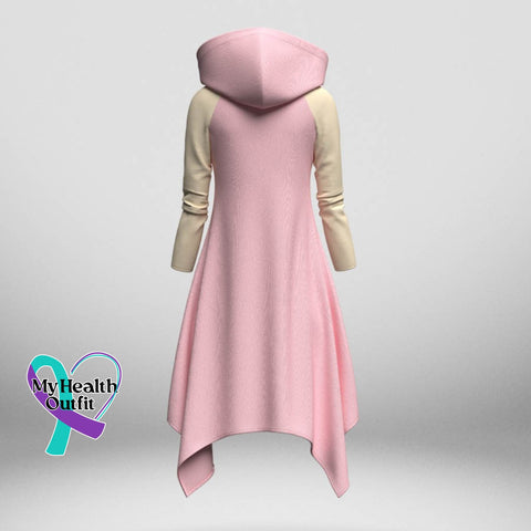 Women’s You Are Enough Mental Health Raglan Sleeve Hooded Knit Dress With Pockets