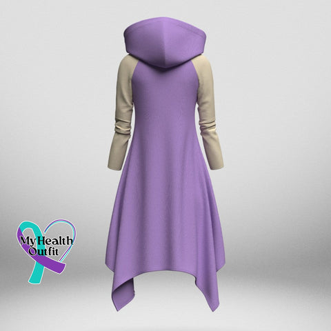 Women’s You Are Enough Mental Health Raglan Sleeve Hooded Knit Dress With Pockets