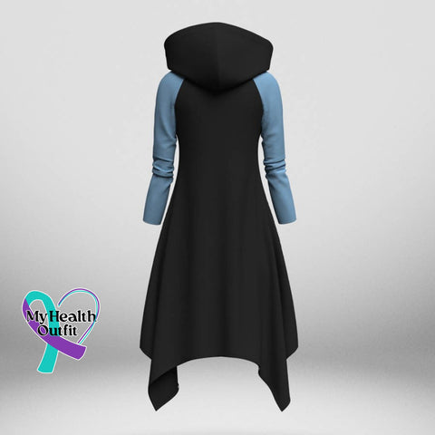 Women’s You Are Enough Mental Health Raglan Sleeve Hooded Knit Dress With Pockets