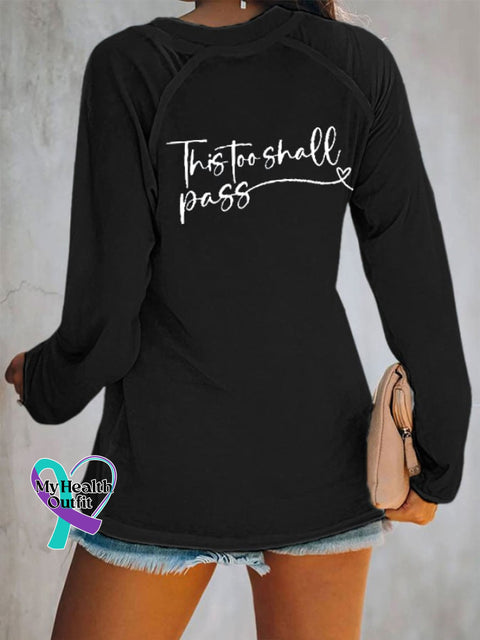 Women’s You Are Stronger Than The Storm Print Casual Long Sleeve T-Shirt