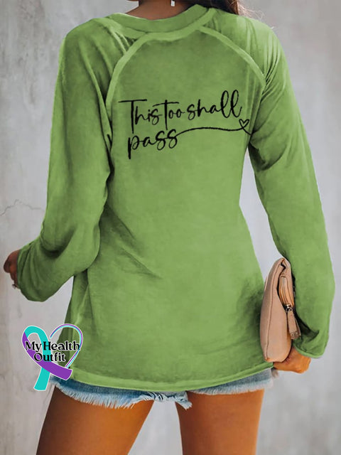 Women’s You Are Stronger Than The Storm Print Casual Long Sleeve T-Shirt