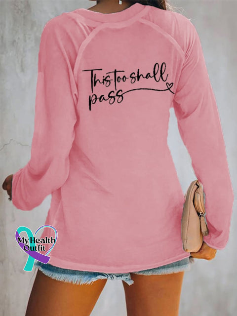 Women’s You Are Stronger Than The Storm Print Casual Long Sleeve T-Shirt