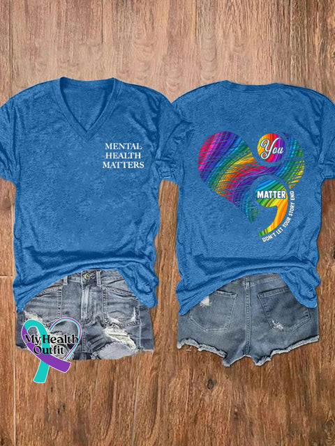 Women’s You Matter Classic T-Shirt Blue / S Mental-Health-Awareness