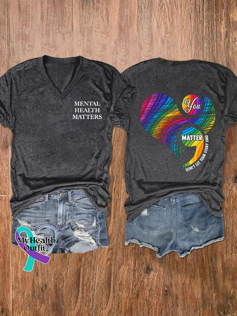 Women’s You Matter Classic T-Shirt Grey / S Mental-Health-Awareness