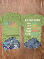 Women’s You Matter Dear Person Behind Me Print Casual T-Shirt Green / S