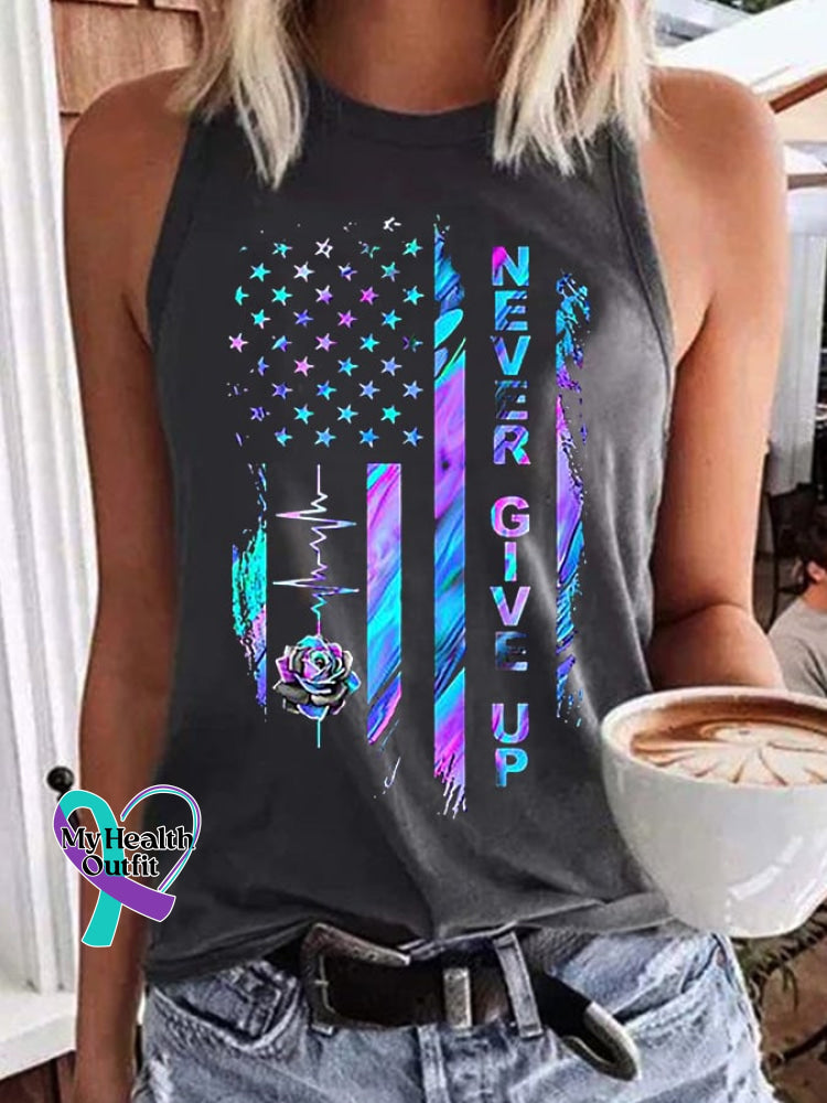Women’s You Matter Never Give Up Mental Health Casual Vest Dark Grey / S
