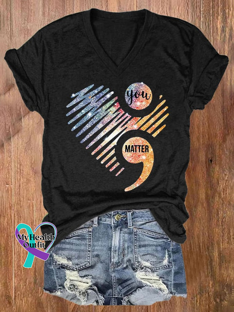 Women’s You Matter Print T-Shirt Black / S