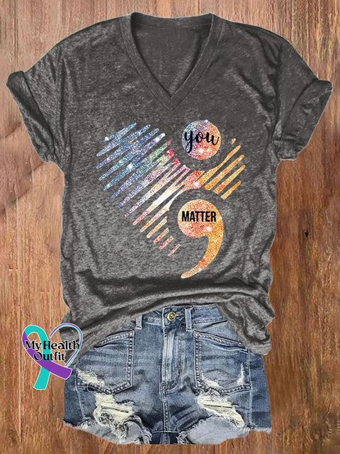 Women’s You Matter Print T-Shirt Grey / S