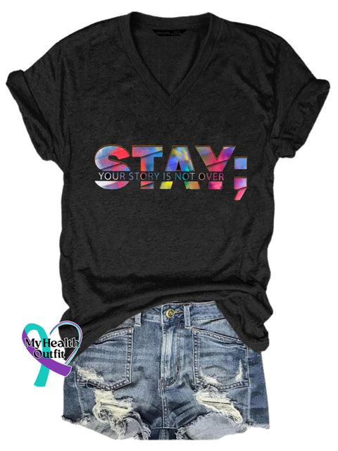 Women’s Your Story Is Not Over Suicide Prevention Shirt Black / S