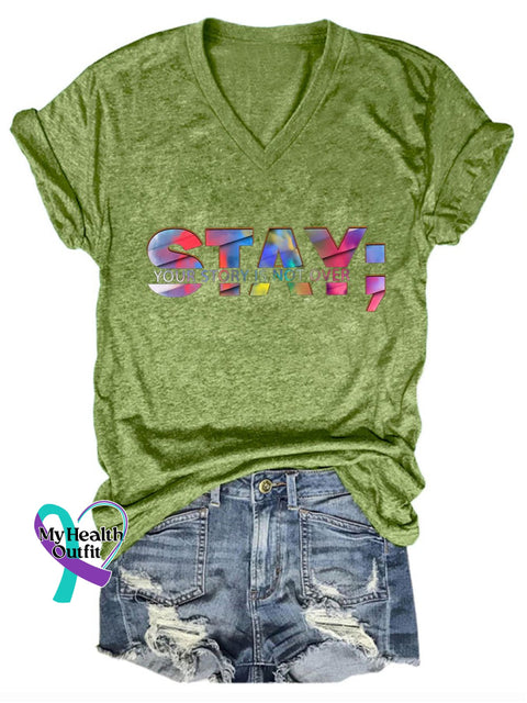 Women’s Your Story Is Not Over Suicide Prevention Shirt Green / S
