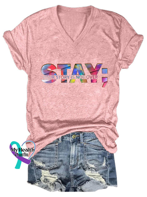 Women’s Your Story Is Not Over Suicide Prevention Shirt Pink / S