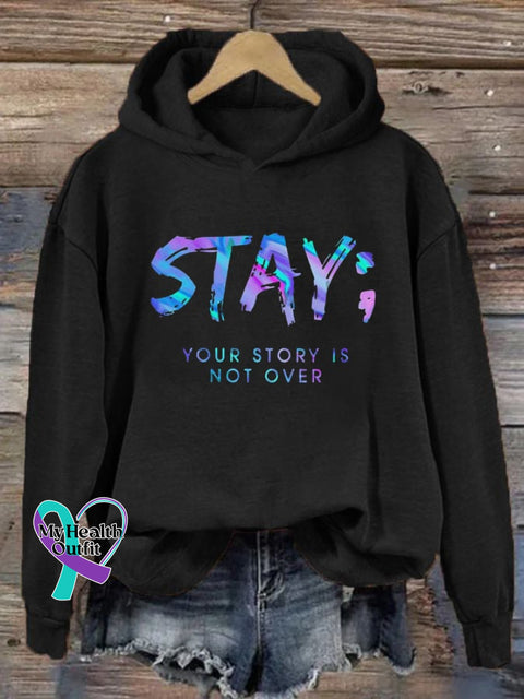Women’s Your Story Isn’t Over Yet Print Hoodie Black / S