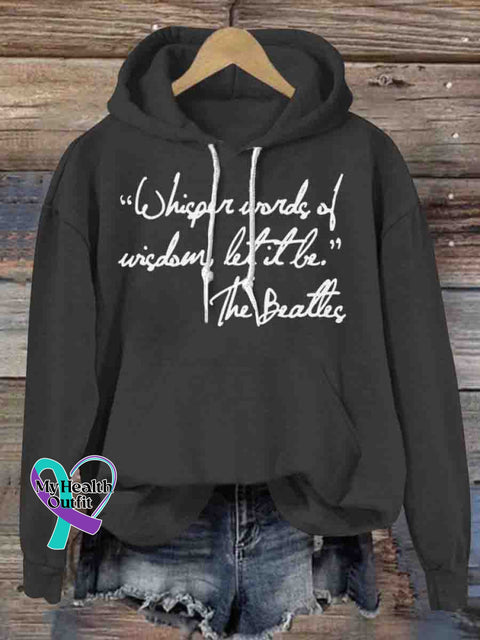 Words of Wisdom Hoodie Sweatshirt Black / S