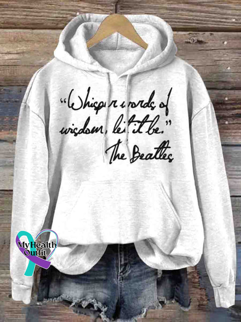 Words of Wisdom Hoodie Sweatshirt White / S