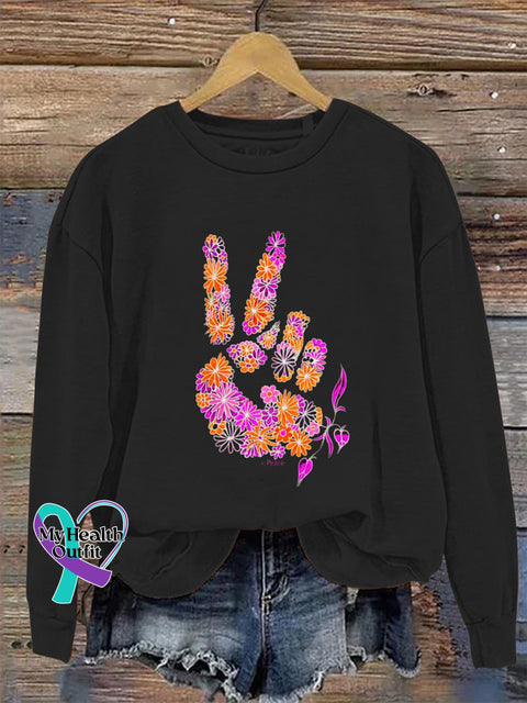 Yeah Long Sleeve Crew Neck Casual Sweatshirt Black / S