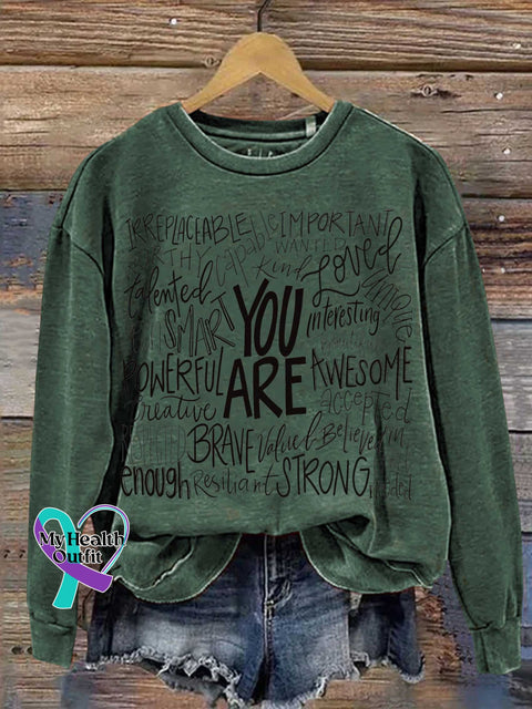 You Are Casual Sweatshirt Green / S