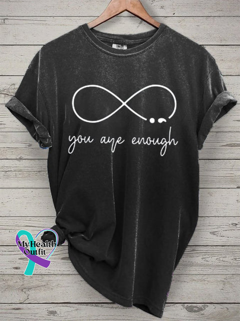 You Are Enough Gradient T-Shirt Black / S
