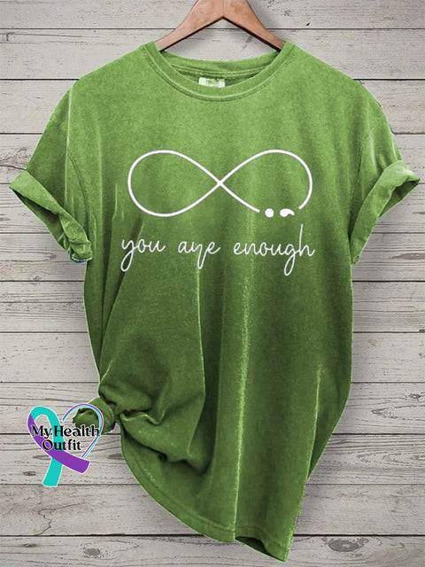 You Are Enough Gradient T-Shirt Green / S