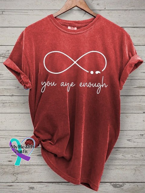 You Are Enough Gradient T-Shirt Red / S