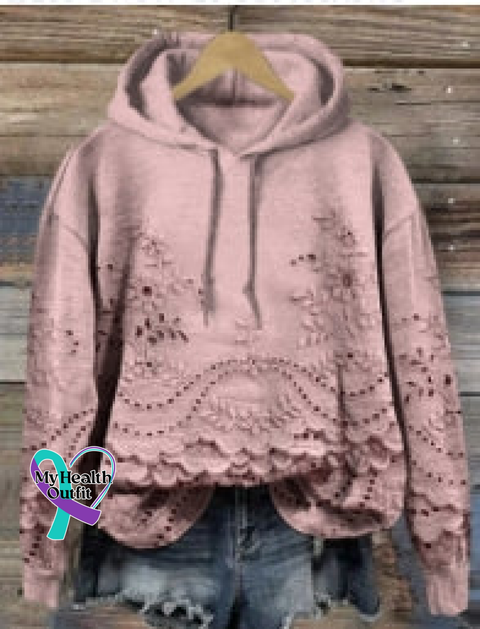 You Are Enough Hooded Long-Sleeved Casual Sweatshirt LightPurple / S