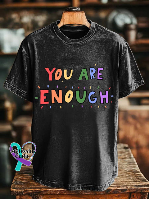 YOU ARE ENOUGH T-shirt Black / S