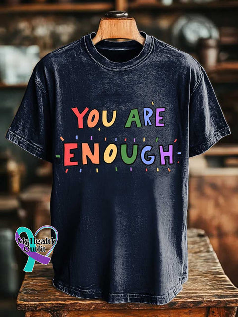 YOU ARE ENOUGH T-shirt Blue / S