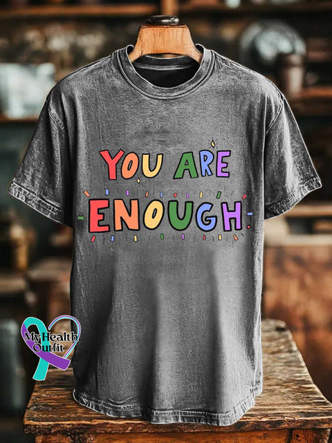 YOU ARE ENOUGH T-shirt Grey / S