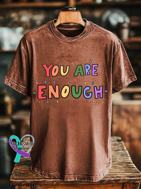 YOU ARE ENOUGH T-shirt Orange / M