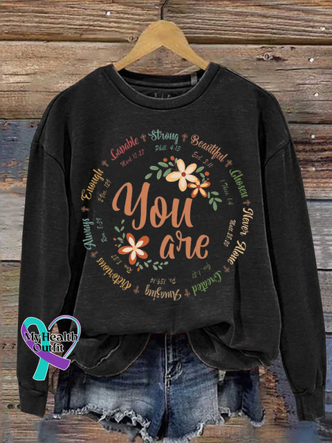 You Are Mental Health Awareness Casual Sweatshirt Black / S