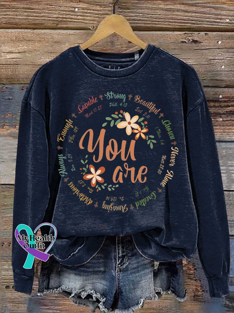 You Are Mental Health Awareness Casual Sweatshirt Blue / S