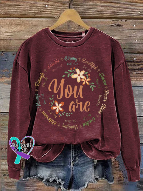 You Are Mental Health Awareness Casual Sweatshirt Red / S