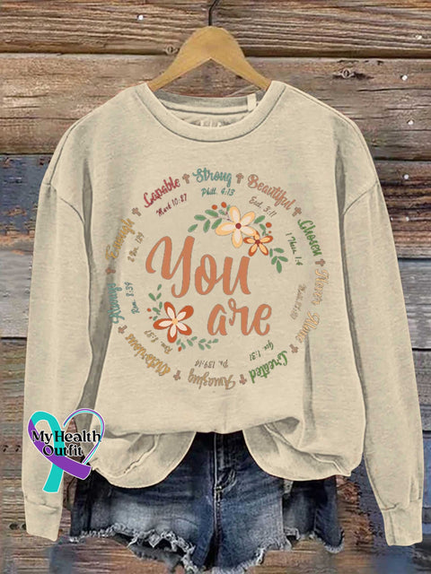 You Are Mental Health Awareness Casual Sweatshirt Sand / S