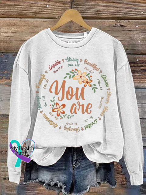 You Are Mental Health Awareness Casual Sweatshirt White / S