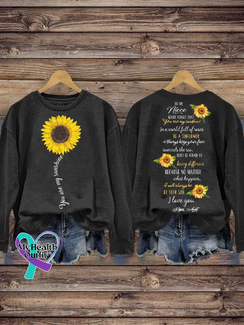 You Are My Sunshine Mental Health Awareness Casual Sweatshirt Black / S