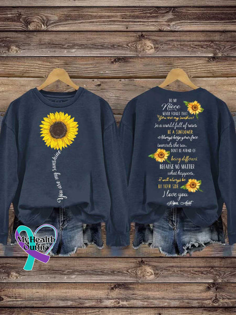 You Are My Sunshine Mental Health Awareness Casual Sweatshirt Blue / S