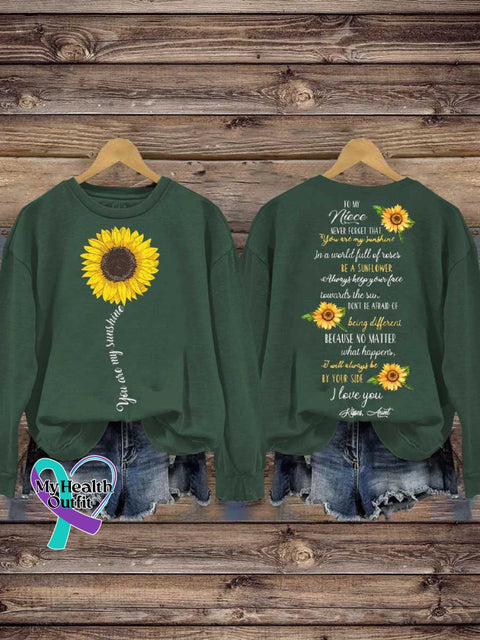 You Are My Sunshine Mental Health Awareness Casual Sweatshirt Green / S