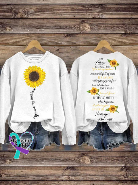 You Are My Sunshine Mental Health Awareness Casual Sweatshirt White / S