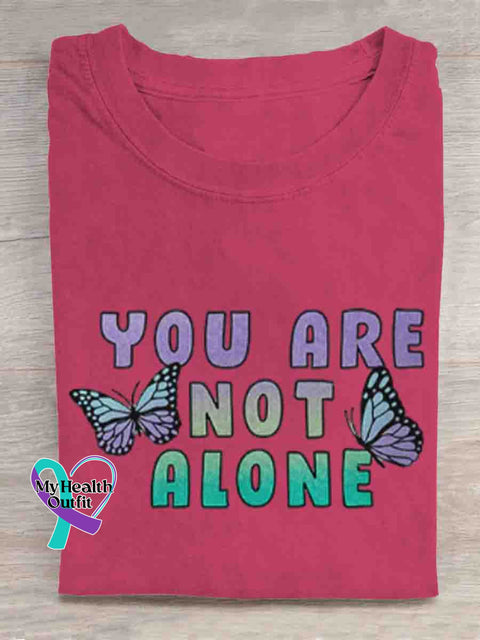 You Are Not Alone Mental Health Awareness Art T shirt Pink / S