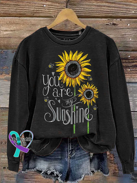 You Care My Sunshine Sunflower Casual Sweatshirt Black / S