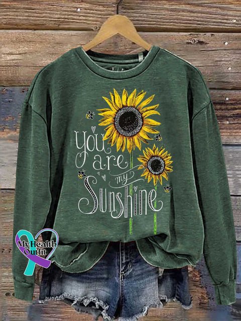 You Care My Sunshine Sunflower Casual Sweatshirt Green / S