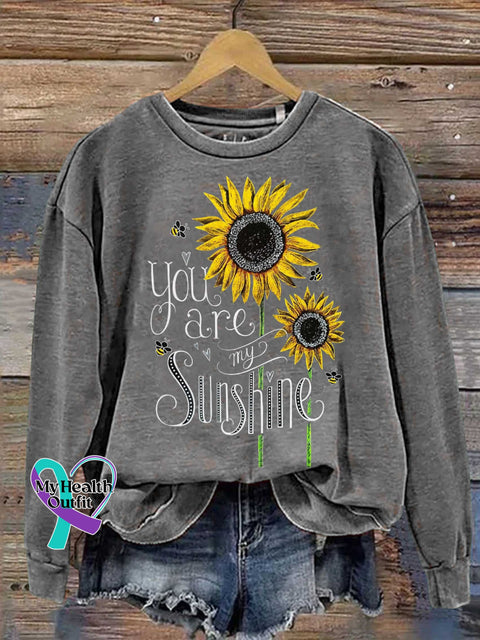 You Care My Sunshine Sunflower Casual Sweatshirt Grey / S